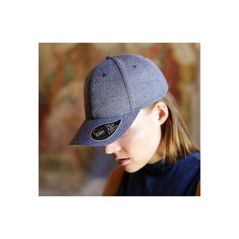 Casquette 6 pans aspect chiné