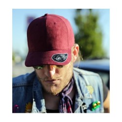 Casquette 6 peau de pêche faux suede