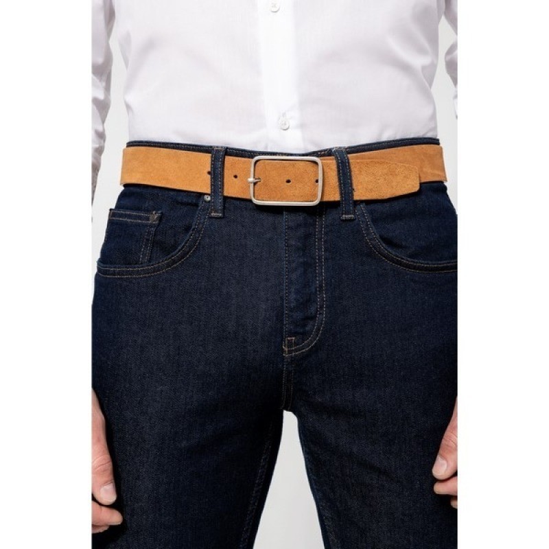 Ceinture cuir  velours homme