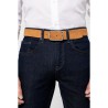 Ceinture cuir  velours homme
