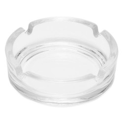 Cendrier en verre givré