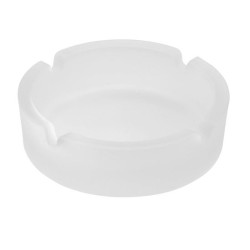 Cendrier en verre givré