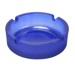 Cendrier en verre givré