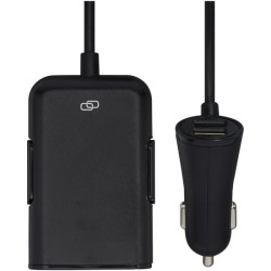 Double chargeur de voiture Pilot avec double chargeur de siège arrière étendu QC 3.0