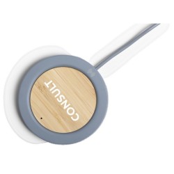 Chargeur sans fil 5w ciment et bambou