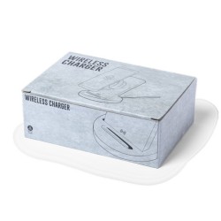 Chargeur sans fil 5w ciment et bambou