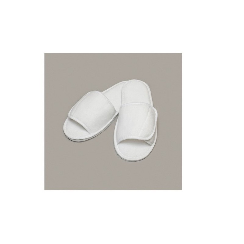 Open Toe Slippers With Side Fastening - Mules
