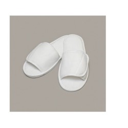 Open Toe Slippers With Side Fastening - Mules