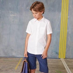 Chemise Popeline Manches Courtes Enfant Kariban