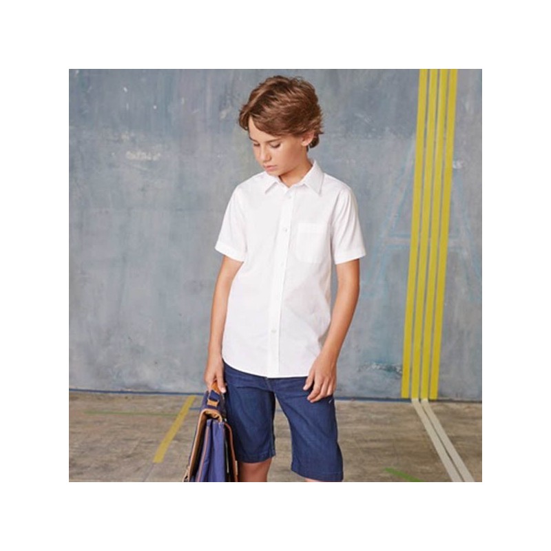 Chemise Popeline Manches Courtes Enfant Kariban