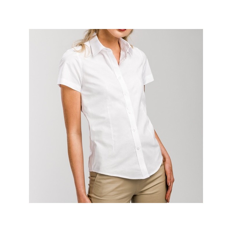 THC LONDON WOMEN WH. Chemise oxford pour femme MC