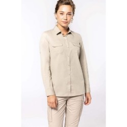 Chemise safari manches longues femme - kariban