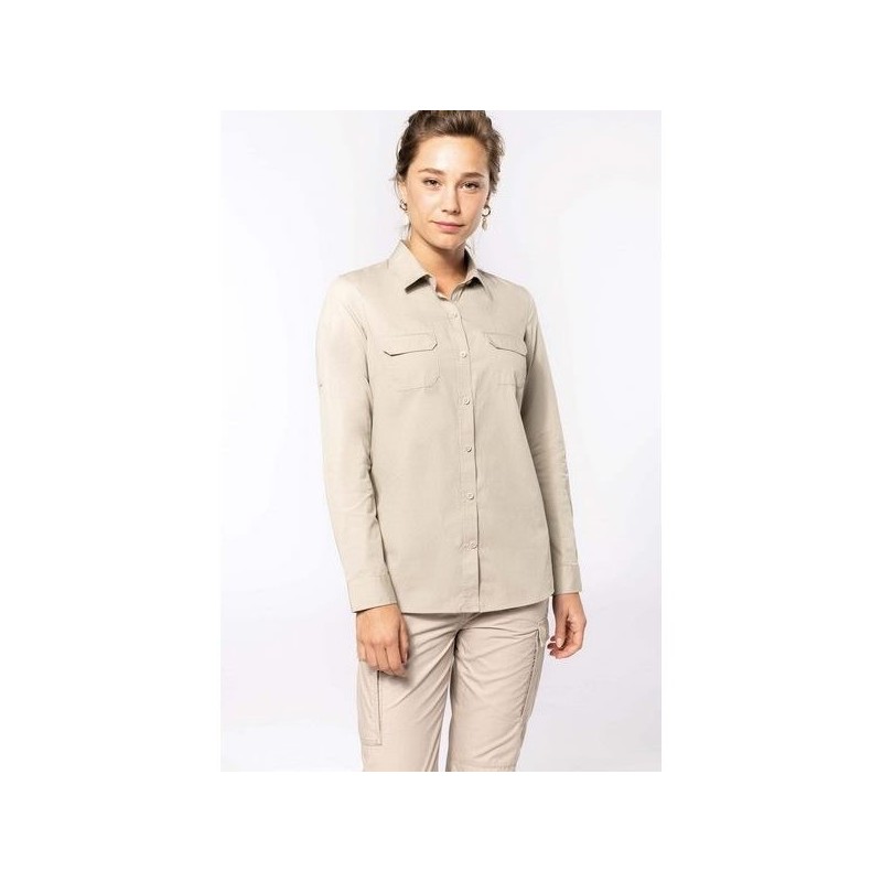 Chemise safari manches longues femme - kariban