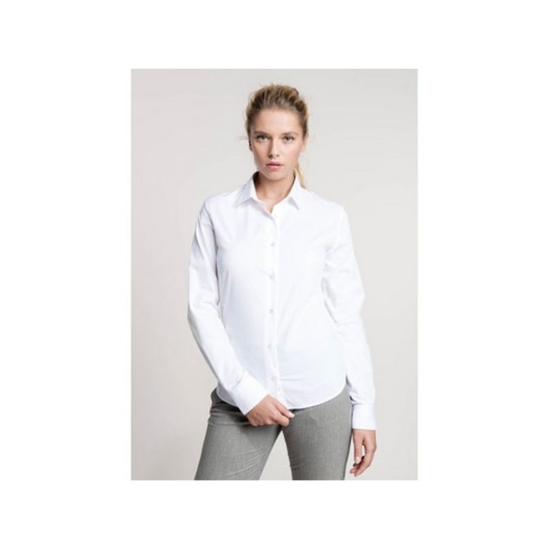 Chemise popeline manches longues femme