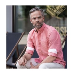 Chemise oxford contrastée bio