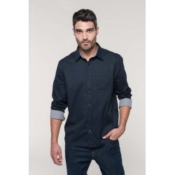 Chemise ml en coton sergé épais