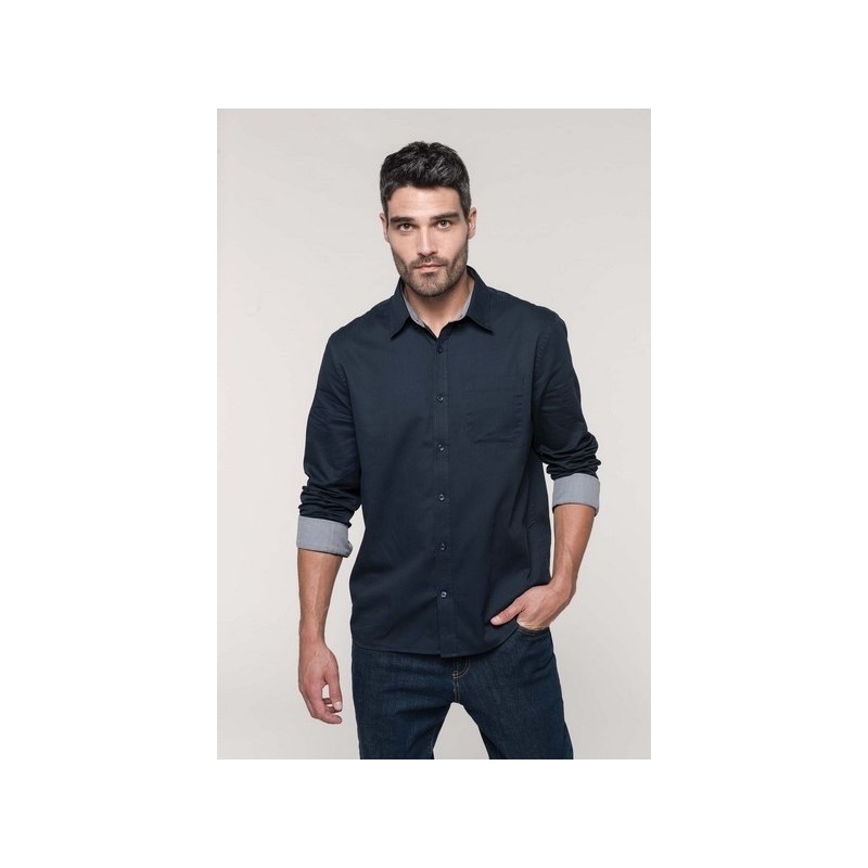 Chemise ml en coton sergé épais