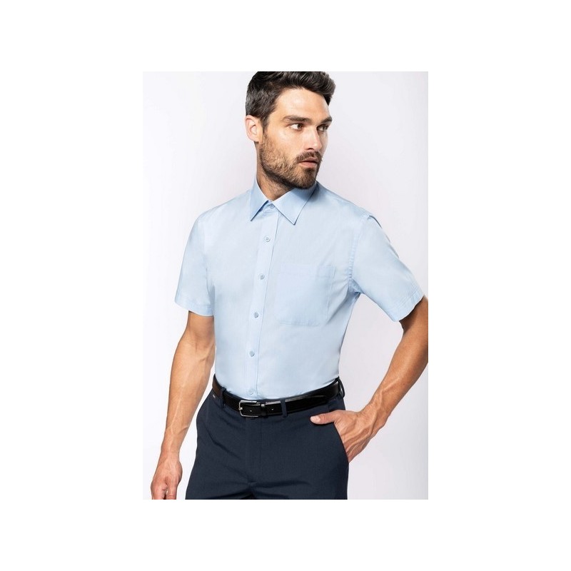 Chemise popeline manches courtes