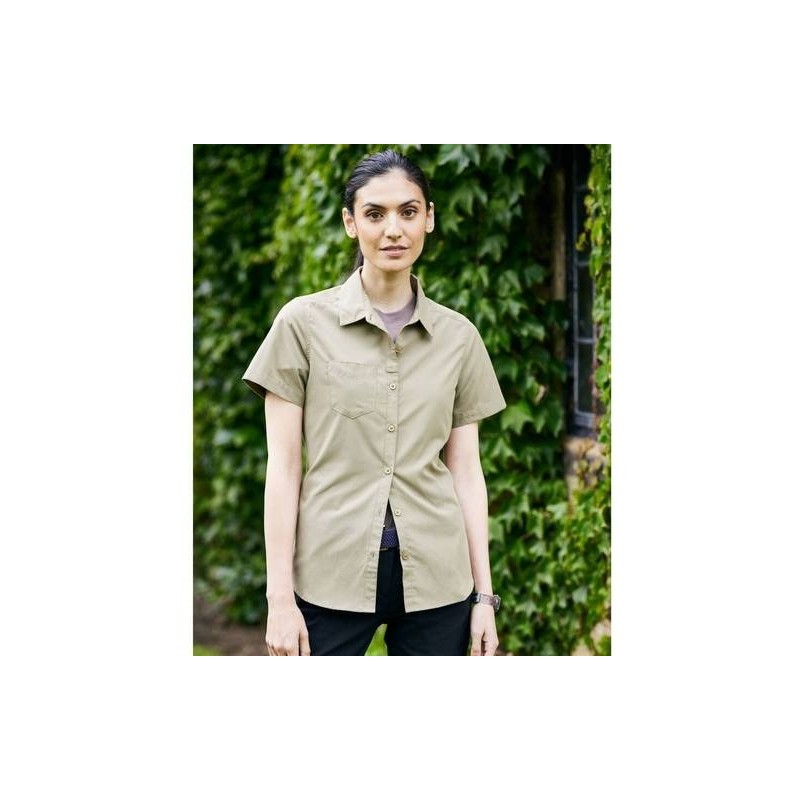 Chemise manches courtes en polyester recyclé femme - EXPERT WOMENS KIWI SHORT SLEEVED SHIRT