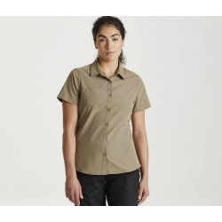 Chemise manches courtes en polyester recyclé femme - EXPERT WOMENS KIWI SHORT SLEEVED SHIRT