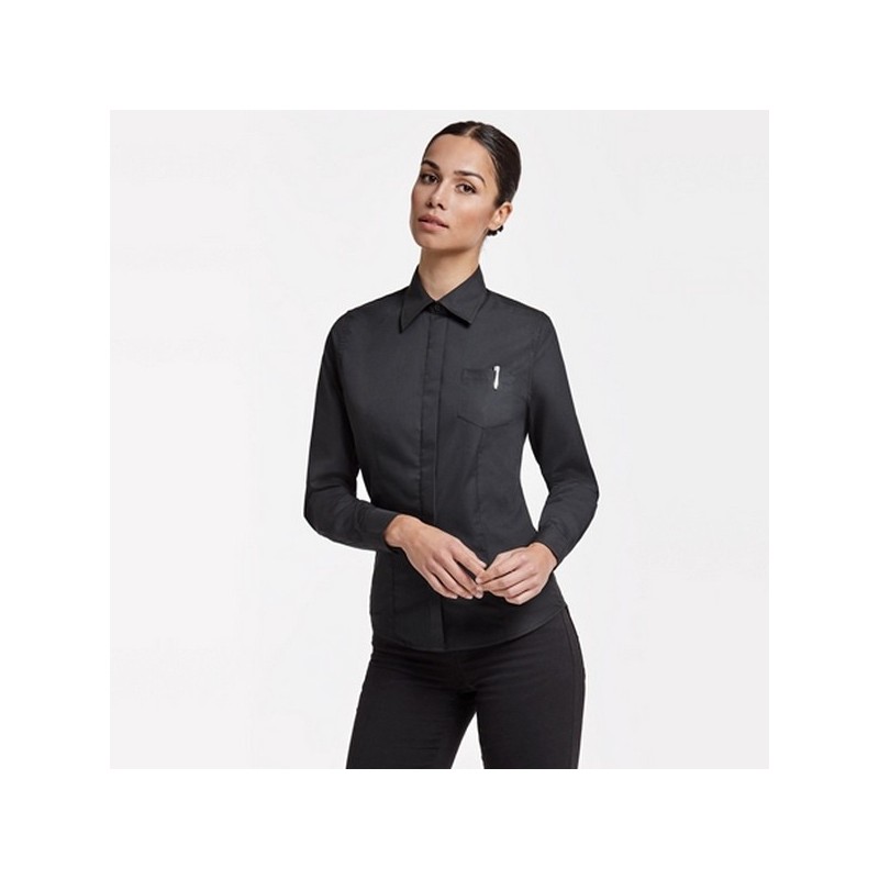 SOFIA L/S - Chemise manches longues, coupe ajustée avec pinces en dos et buste