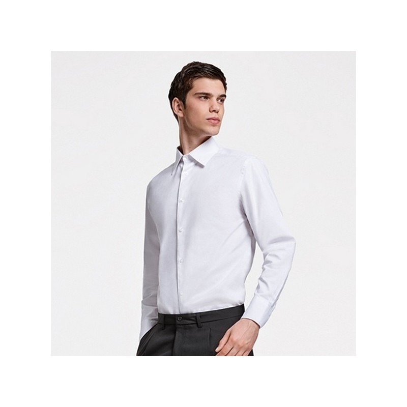 MOSCU - Chemise tissu stretch, manches longues et col avec tissu renforcé