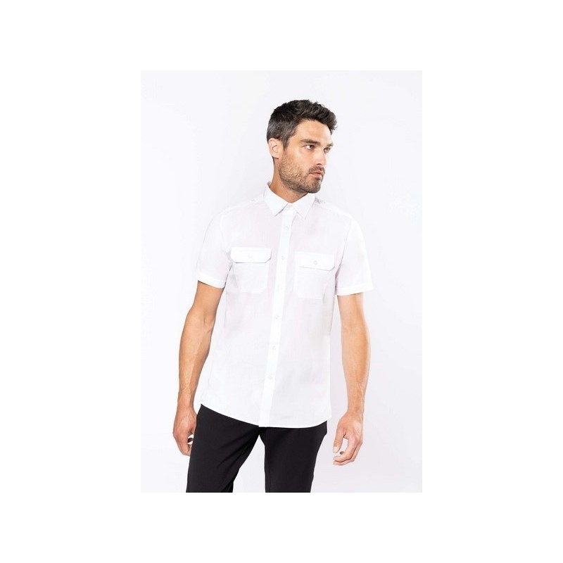 Chemise pilote manches courtes kariban