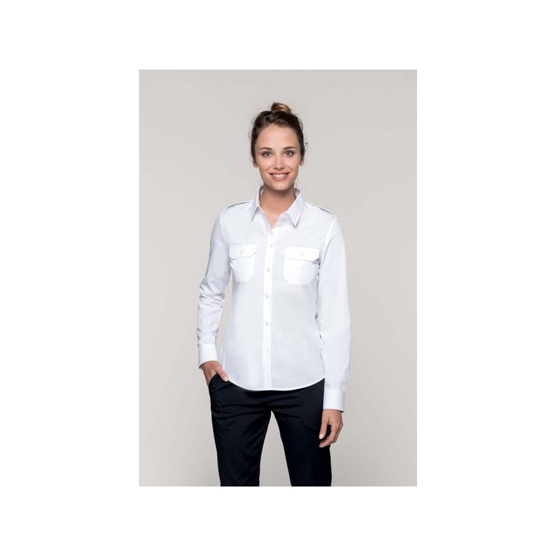 Chemise pilote manches longues femme - Kariban