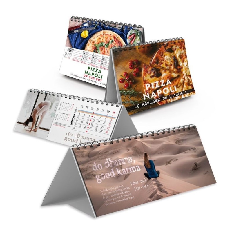 Calendrier chevalet spirale et création