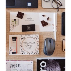 Carte de v?ux avec barre de chocolat