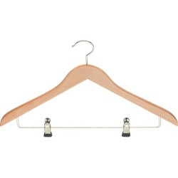 Cintre en bois business 45cm à pinces