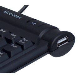 Clavier compact minimax francais-arabe noir 2 ports usb