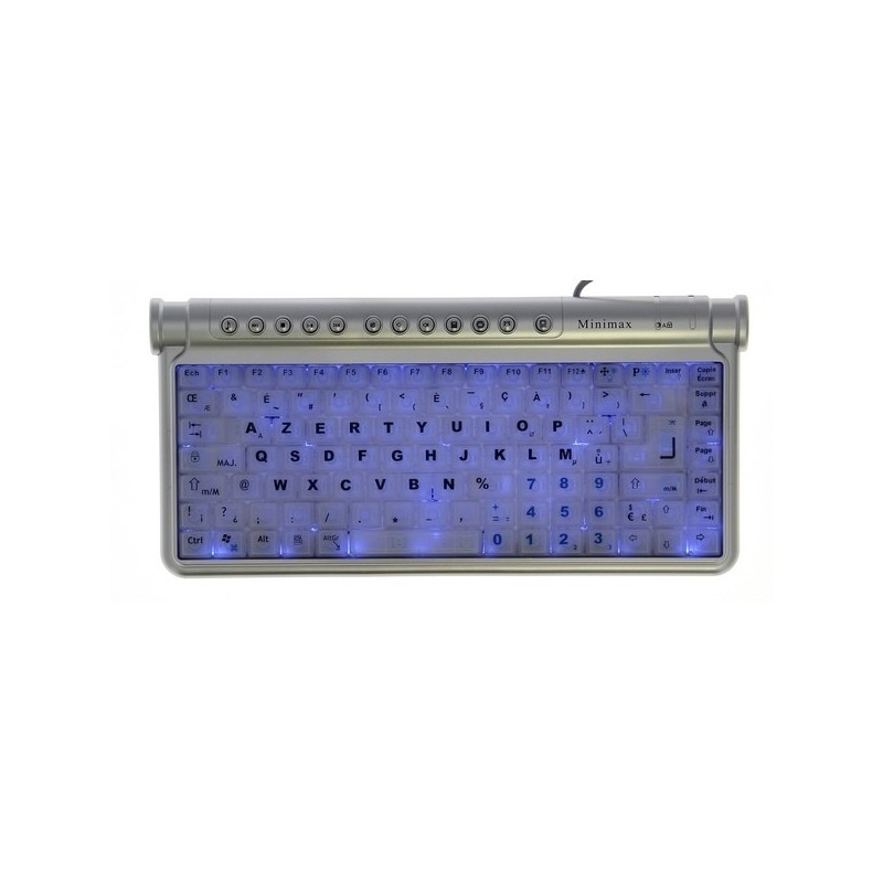 Clavier compact minimax lumineux grandes lettres