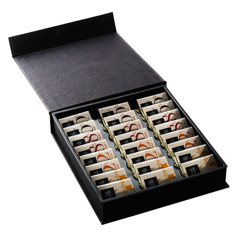 Coffret chocolat 24 carrés premium
