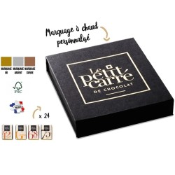Coffret chocolat 24 carrés premium