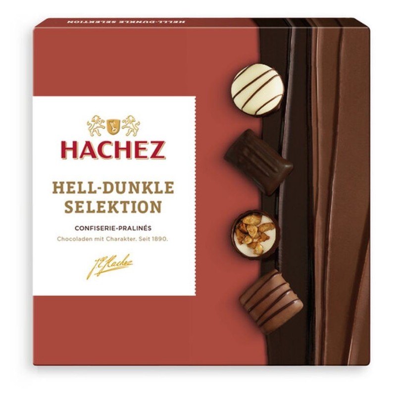 HACHEZ Pralinés Sélection clair-obscur en coffret, 125 g