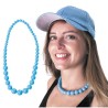 COLLIER PERLE NEON BLEU