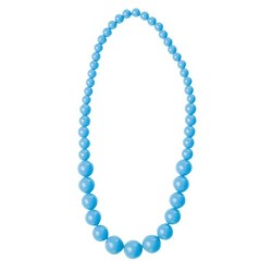 COLLIER PERLE NEON BLEU