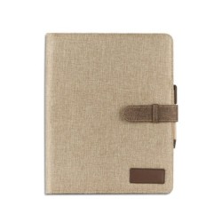 Conférencier a4 en toile de lin