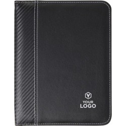 Conférencier a5 zippé en pu livré avec bloc-notes