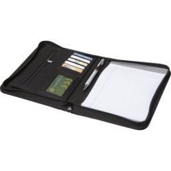 Conférencier a5 zippé en pu livré avec bloc-notes