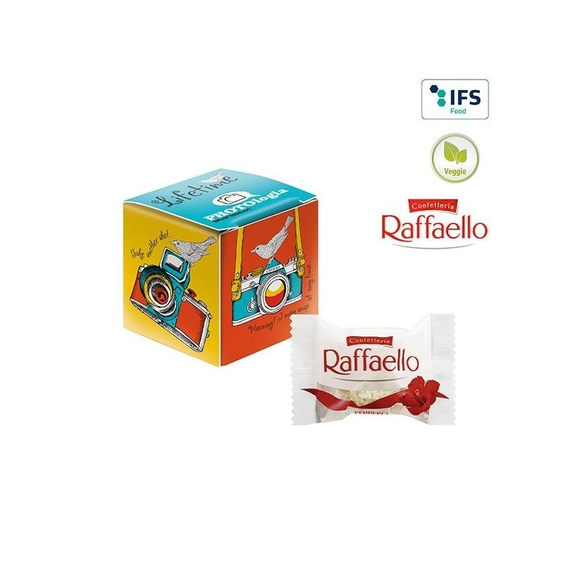 Mini-cube publicitaire avec Raffaello