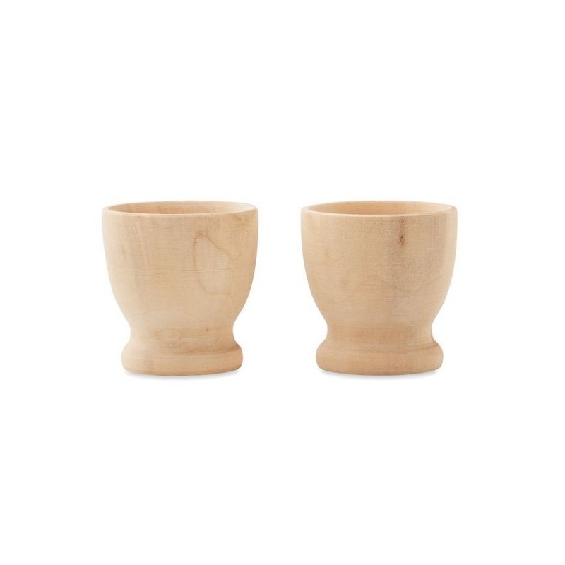 Set de 2 coquetiers en bois
