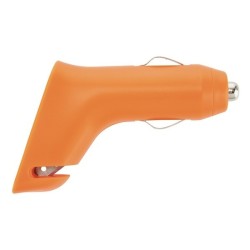 Double chargeur allume-cigare avec coupe-ceinture et marteau