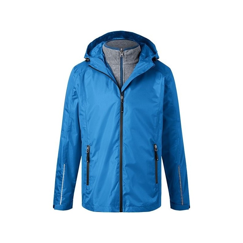 Veste coupe-vent doublée 3 en 1 avec capuche