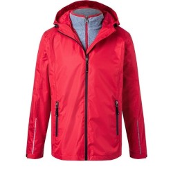 Veste coupe-vent doublée 3 en 1 avec capuche