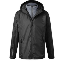 Veste coupe-vent doublée 3 en 1 avec capuche