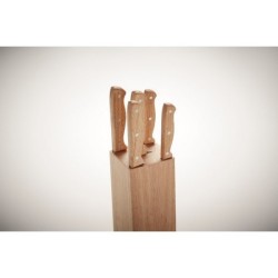  Set de 5 couteaux dans socle