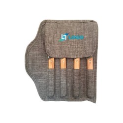 Set de 4 couteaux de table en bois d'olivier