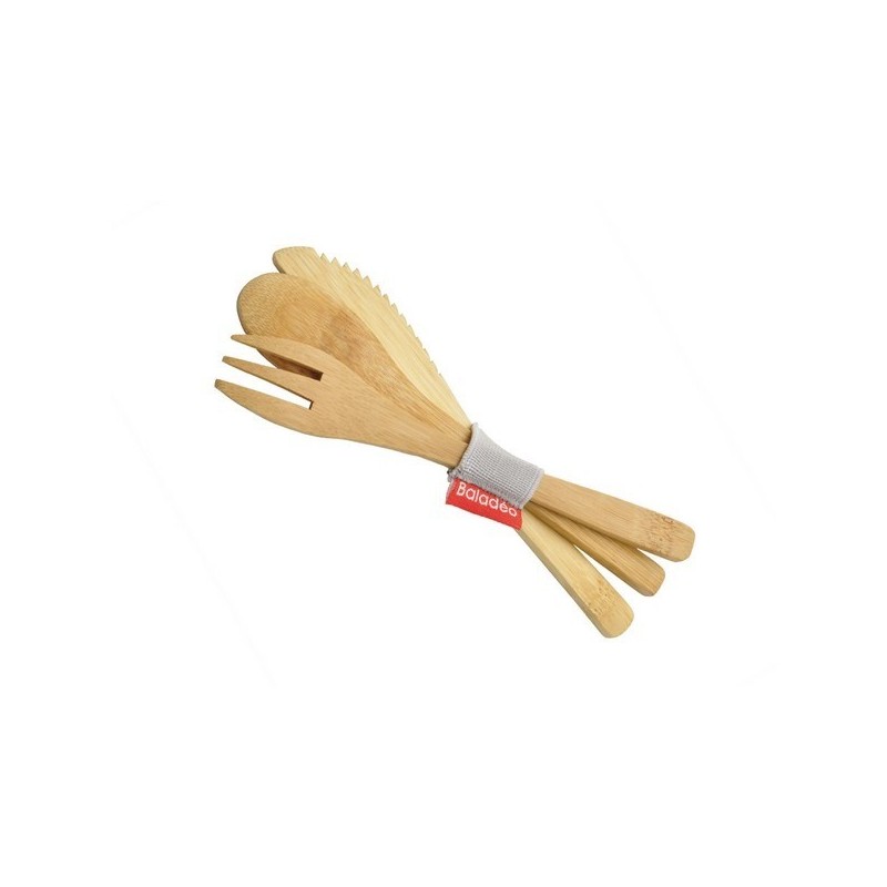 Set de 3 couverts 'nagano' en bambou